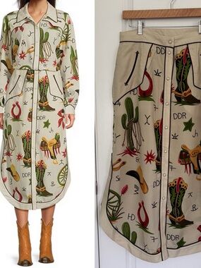 Double D Ranch Atomic Ranch Printed A-Line Skirt
